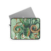 Green Octopus Vintage Map Watercolor Art Laptop Sleeve