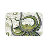 Green Octopus Vintage Map White Art Bath Mat Large 34X21 Home Decor