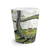 Green Octopus Vintage Map White Latte Mug Mug