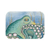 Green Octopus Watercolor Art Bath Mat Small 24X17 Home Decor