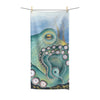 Green Octopus Watercolor Art Polycotton Towel 30X60 Home Decor