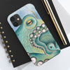 Green Octopus Watercolor Case Mate Tough Phone Cases
