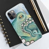 Green Octopus Watercolor Case Mate Tough Phone Cases