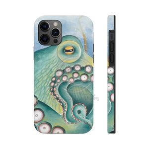 Green Octopus Watercolor Case Mate Tough Phone Cases Iphone 12 Pro