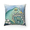 Green Octopus Watercolor Square Pillow 14 X Home Decor