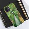 Green Peacock Bird Art Nouveau Blue Vintage Case Mate Tough Phone Cases