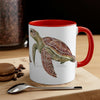 Green Sea Turtle Art Accent Coffee Mug 11Oz