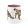 Green Sea Turtle Art Accent Coffee Mug 11Oz Pink /
