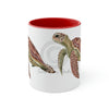 Green Sea Turtle Art Accent Coffee Mug 11Oz Red /