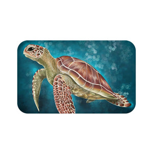 Green Sea Turtle Ocean Art Bath Mat 34 × 21 Home Decor