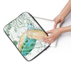 Green Sea Turtle Vintage Map Laptop Sleeve
