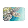 Green Sea Turtle Watercolor Art Bath Mat Large 34X21 Home Decor