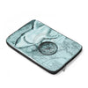 Green Shark Watercolor & Compass Art Laptop Sleeve