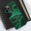 Green Tentacles Octopus Black Ink Art Case Mate Tough Phone Cases