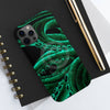 Green Tentacles Octopus Black Ink Art Case Mate Tough Phone Cases