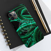 Green Tentacles Octopus Black Ink Art Case Mate Tough Phone Cases