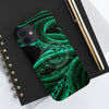 Green Tentacles Octopus Black Ink Art Case Mate Tough Phone Cases