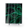 Green Tentacles Octopus Black Ink Art Shower Curtain 71 × 74 Home Decor