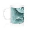 Green Tentacles Watercolor Art Mug 11Oz