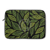 Green Yellow Leaves Floral On Black Laptop Sleeve 13