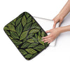 Green Yellow Leaves Floral On Black Laptop Sleeve