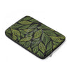 Green Yellow Leaves Floral On Black Laptop Sleeve