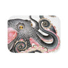 Grey Salmon Pink Octopus Kraken Watercolor Art Bath Mat 24 × 17 Home Decor