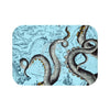 Grey Tentacles Octopus Vintage Map Blue Bath Mat 24 × 17 Home Decor