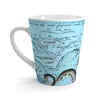 Grey Tentacles Vintage Map Blue Latte Mug Mug