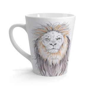 Grumpy Lion Watercolor Ink Art Latte Mug 12Oz Mug