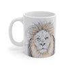 Grumpy Lion Watercolor Ink Art Mug 11Oz