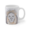 Grumpy Lion Watercolor Ink Art Mug 11Oz