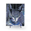 Grumpy Owl Purple Ink Watercolor Shower Curtain 71X74 Home Decor