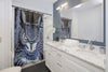 Grumpy Owl Purple Ink Watercolor Shower Curtain Home Decor