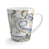 Grunge Octopus Tentacles Vintage Map Teal Blue Latte Mug Mug