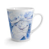 Happy Cute Dolphins Blue Watercolor Art Latte Mug Mug