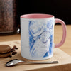 Happy Dolphins Love Blue Watercolor Art Accent Coffee Mug 11Oz