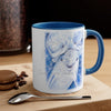Happy Dolphins Love Blue Watercolor Art Accent Coffee Mug 11Oz