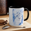 Happy Dolphins Love Blue Watercolor Art Accent Coffee Mug 11Oz