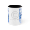 Happy Dolphins Love Blue Watercolor Art Accent Coffee Mug 11Oz Black /
