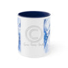 Happy Dolphins Love Blue Watercolor Art Accent Coffee Mug 11Oz Navy /