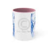 Happy Dolphins Love Blue Watercolor Art Accent Coffee Mug 11Oz Pink /