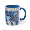 Happy Dolphins Watercolor Vintage Map Art Accent Coffee Mug 11Oz