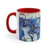 Happy Dolphins Watercolor Vintage Map Art Accent Coffee Mug 11Oz