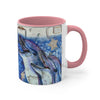 Happy Dolphins Watercolor Vintage Map Art Accent Coffee Mug 11Oz