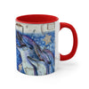 Happy Dolphins Watercolor Vintage Map Art Accent Coffee Mug 11Oz