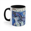 Happy Dolphins Watercolor Vintage Map Art Accent Coffee Mug 11Oz
