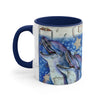 Happy Dolphins Watercolor Vintage Map Art Accent Coffee Mug 11Oz