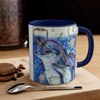 Happy Dolphins Watercolor Vintage Map Art Accent Coffee Mug 11Oz