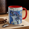 Happy Dolphins Watercolor Vintage Map Art Accent Coffee Mug 11Oz